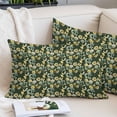 thumbnail image 2 of Vintage Flower Throw Pillow Covers, Green Spring Floral Leaves Pastoral Birds Plants Soft Breathable Pillow Cases with Invisible Zipper, Small Pillowcases for Couch Bed Sofa Chair 16x24 Inches, 2 of 9