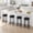 Black - 4 PCS, variant on Swivel Bar Stools Set of 2/4 - 24'' Counter Height, Backless Round PU Leather Upholstered Seat, Sturdy Metal Frame, Modern Bar Chairs for Kitchen Island or Home Bar, Brown or Black