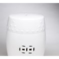 thumbnail image 2 of Zeckos AA Importing 59852-WH White Finish Ceramic Garden Stool, 2 of 3