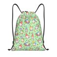 thumbnail image 1 of Xecao Spring Gnomes Pattern Sports Drawstring Backpack - String Swim Gym Bag with Wet Proof Pocket for Women&Men-Small, 1 of 6
