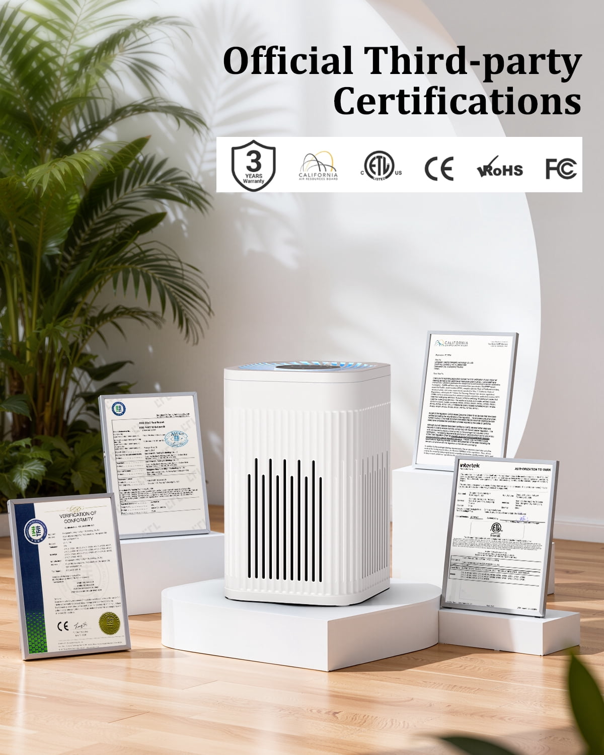 AIRFIRE Air Purifier H13 HEPA for Allergies & Pets, 975 Sq.ft, Quiet