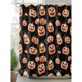 thumbnail image 2 of Fsddascl Halloween Pumpkins Shower Curtain Set - Small 36" x 72" Washable Bathtub Curtain with 12 Hooks, Fall Scary Halloween Funny Waterproof Fabric Stall Shower Curtains for Bathroom/Bathtub Décor, 2 of 6