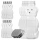 thumbnail image 4 of 10 Uds. Botella de jugo transparente con forma de oso, botella de miel de oso de plástico, botellas vacías de jugo de oso pequeño, 4 of 8