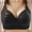 Black, variant on Jelly Bras for Women Sports Bras Large Bust Woman's Printing Gathered Together Large Size Daily Bra Underwear No Rims Red 3X
