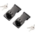 thumbnail image 1 of 2 Packs Keyed Hasp Locks Twist Knob Keyed Locking Hasp For Small Doors, Cabinets And More,Stainless Steel Steel, Chrome Plated Hasp Lock Catch Latch Safety Lock, 1 of 6