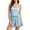 Light Blue, variant on yillto Womens Cami Pajama Sets 2 Piece Cute Pjs Soft Tank Top Elastic Waist Shorts with Pocket Camisole Lounge Set