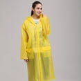 thumbnail image 3 of YOTMKGDO Rain Jacket Men, Rain Coat Jacket for Adults Hooded Button with Pockets Raincoat Unisex Rain Teens Fashion Coat Reusable Umbrella, Yellow(Large), 3 of 4