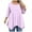 Purple, variant on Womens Long 3/4 Length Sleeve Tshirts Loose Fit Plus Size Tops Tee for Women Boat Neck Fall Summer Shirts Pink XXL