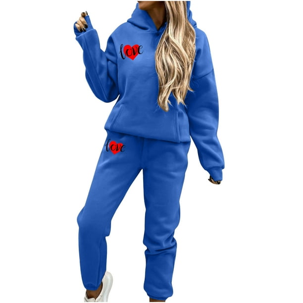 Velour Tracksuit Womens 2 Pieces Loungewear Joggers Outfits Sweatsuits Set  Soft Sports Sweat Suits Pants with Pockets