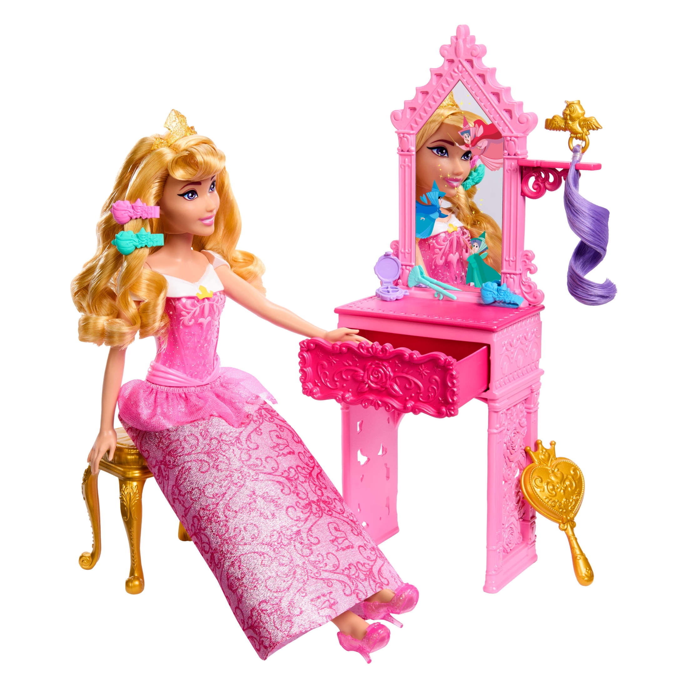 Disney Princess Enchanted Stories Aurora Styling Set Vanity & 9 Accessories [Walmart Exclusive]