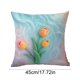 thumbnail image 3 of Funda de cojín decorativa de terciopelo artificial con estampado floral de doble cara | Suave detalle floral para el hogar, ideal para sala de estar, cama, sofá o silla., 3 of 8