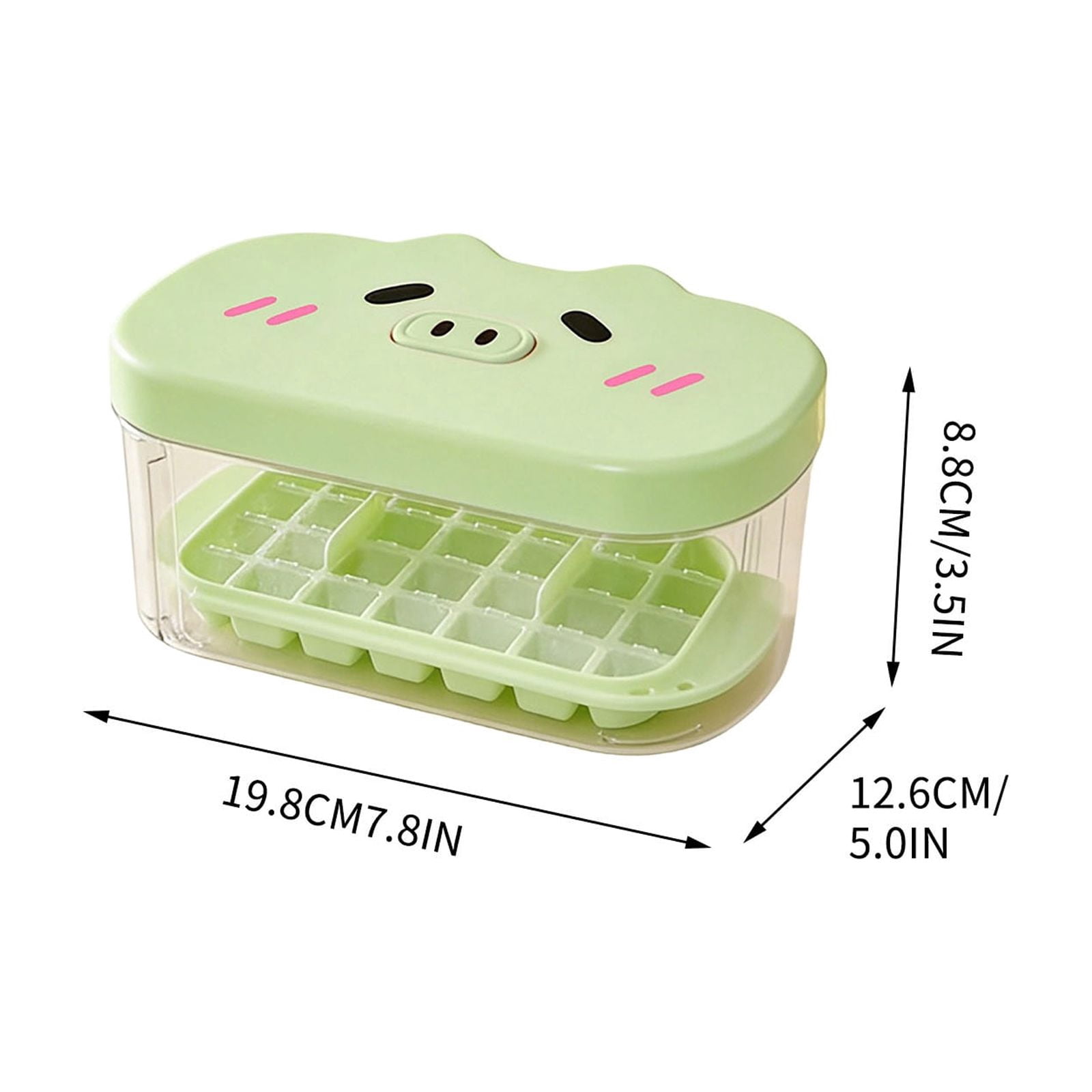 Werulen Press Type Ice Mold One Button Release Easy Demold,Home Kitchen Beverage Cooling Ice Making Tool,Ice Maker,Freezer Mold,Chilling Accessory