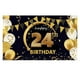 thumbnail image 1 of Decoraciones para fiesta de cumpleaños Ultra Black Gold Logo Poster Aniversario Photo Booth Fondo Banner Vhermosa CPB-US-DYP64-7, 1 of 2