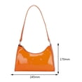 thumbnail image 2 of Bolso De Hombro Bolso de hombro para mujer de axila de moda Cara brillante Casual para el trabajo (naranja), 2 of 8