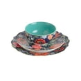 thumbnail image 3 of 222 Fifth Chintz 12-Piece Blue Porcelain Dinnerware Set with Gold Trim, 3 of 9