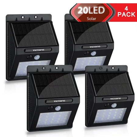 Victsing 20led Solar Panel Powered Motion Sensor Lamp Outdoor Light Victsing 20led Solar Panel Powered Motion Sensor Lamp Outdoor Light Garden Security 400lm 4 Pack Com