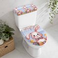 Chicken Spring Easter Purple Easter Bunny Toilet Lid Cover and Tank Cover Set, Spring Easter ...
