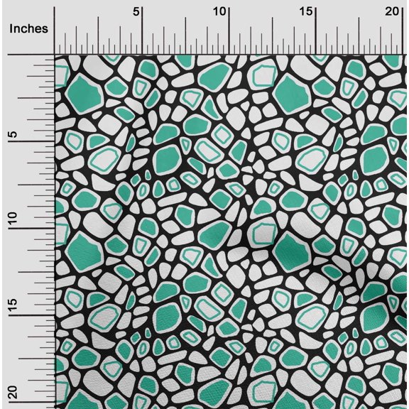 oneOone Cotton Poplin Twill Sea Green Fabric Giraffe Animal Skin Sewing Fabric By The Yard Printed Diy Clothing Sewing Supplies 56 Inch Wide