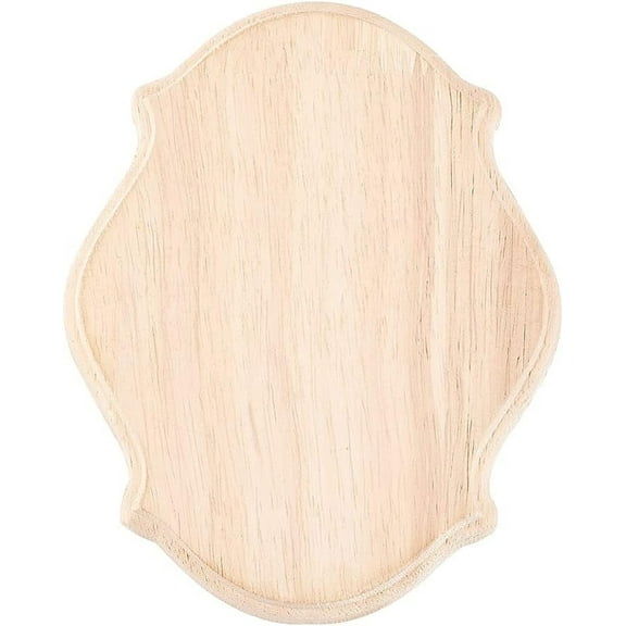 Unfinished Wood Plaque 5.9x4.8x0.7inch Oval Wooden Blank Signboards Natural Wood Crafts for Painting Carving Burning Wood Boards for DIY Craft Projects Home Decoration