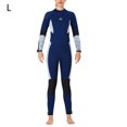 thumbnail image 2 of Traje de buceo de neopreno traje de baño espesado impermeable 5 mm espalda con cremallera de snorkeling deportes de agua Manténgase caliente para nadar mujer surf, mar azul marino Advancent OD019356-16, 2 of 7