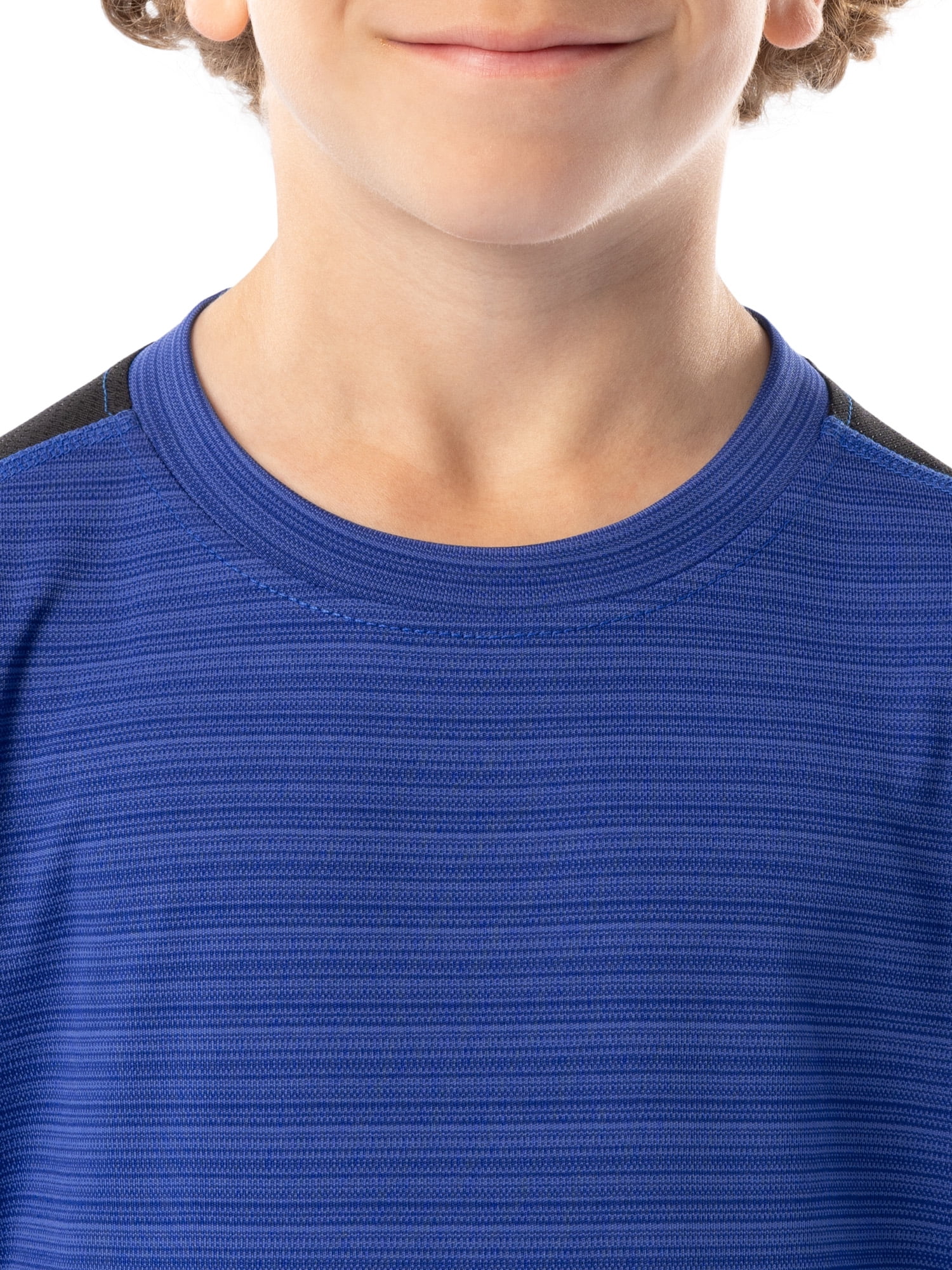 Athletic Works Boy’s Short Sleeve Athletic T-Shirt, 2-Pack, Sizes 4-18 & Husky