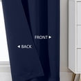 thumbnail image 4 of OVZME Kalme 2 Panels Navy Blue Grommet Blackout Curtains 84 inch Length, Thermal Insulated Room Darkening Curtain Drapes for Living Room Bedroom, Each W40 x L84 inch, Navy Blue, 4 of 9