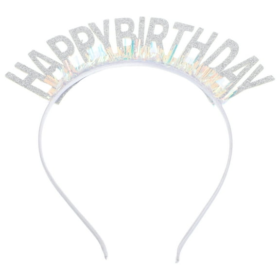 WHAMVOX Birthday Party Headband Woman 19.00X18.00X0.50CM Silver
