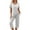 4# Gray my orders placed, variant on Dyegold Women's Pajama Sets Two Pieces Lounge Set Solid Color /Printed Short Sleeve Tops Capris With Pockets Loungewear Set
