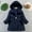 Navy, variant on Girl Winter Dress Coats Hooded Jacket Warm Outwear Waterproof Heavy