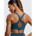 thumbnail image 2 of CRZ YOGA Womens Zip Front High Impact Sports Bra Molded Cup Wireless Workout Yoga Crop Top, 2 of 5