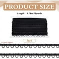 thumbnail image 2 of 10 Yards Gimp Br Trim with Elastic Button Loop 1/2 inch Black Button Elastic Loop Button Loop Tape Dress Zipper Extender Upholstery Trim for Sewing Costume Crafts Dress Home Decor, 2 of 9