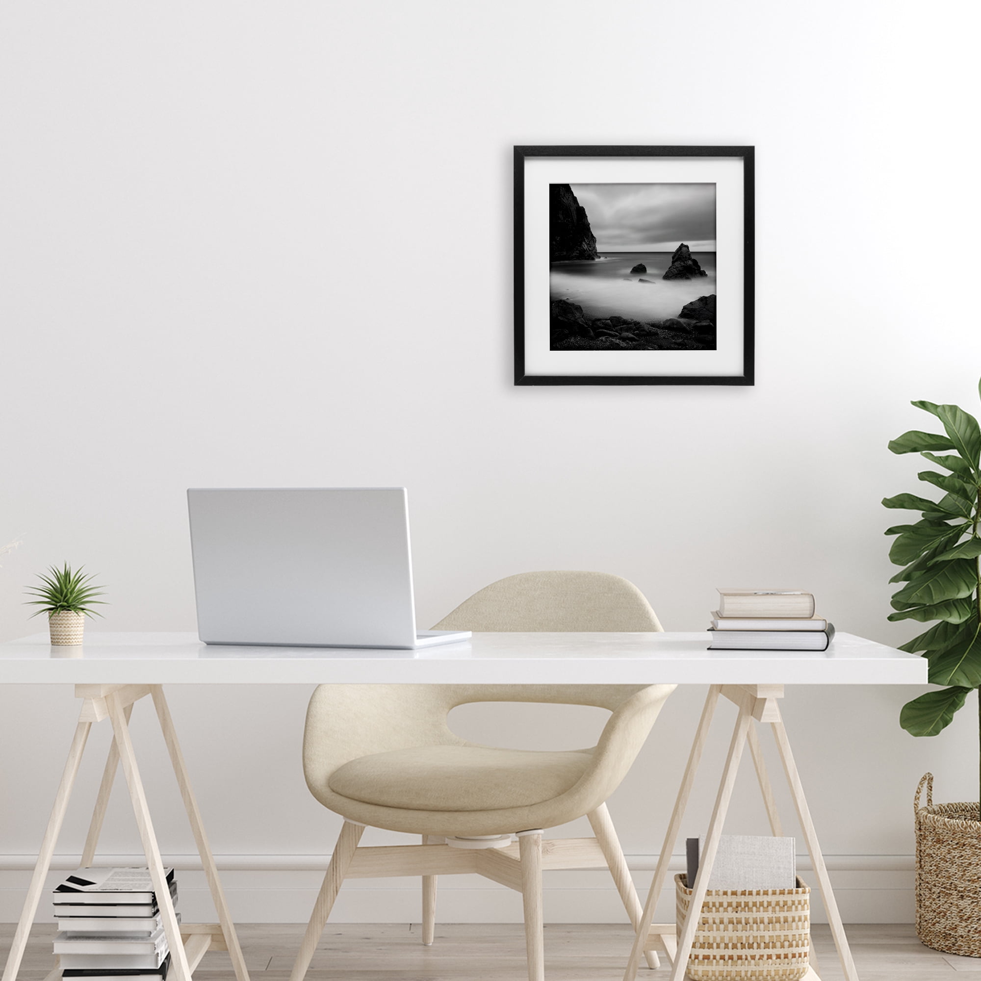 Stupell Industries Clear To The Horizon Black Framed Print Under Glass, design by Chip Forelli