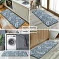 thumbnail image 6 of Blue Pioneer Flower and Paisley Pattern (3) Kitchen Rug Mat,Kitchen Runner Rugs Non Skid Washable,Decorative Kitchen Floor Mats for Kitchen,Sink,Laundry,17"x47.2", 6 of 7