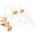 thumbnail image 5 of Twin Over Metal Bunk Bed With Slide And Storage Stair - White. Iron Construction For Durability. Imaginative Playhouse Design. Versatile Compartments. No Box Spring Required. Max Weight Capacity, 5 of 6