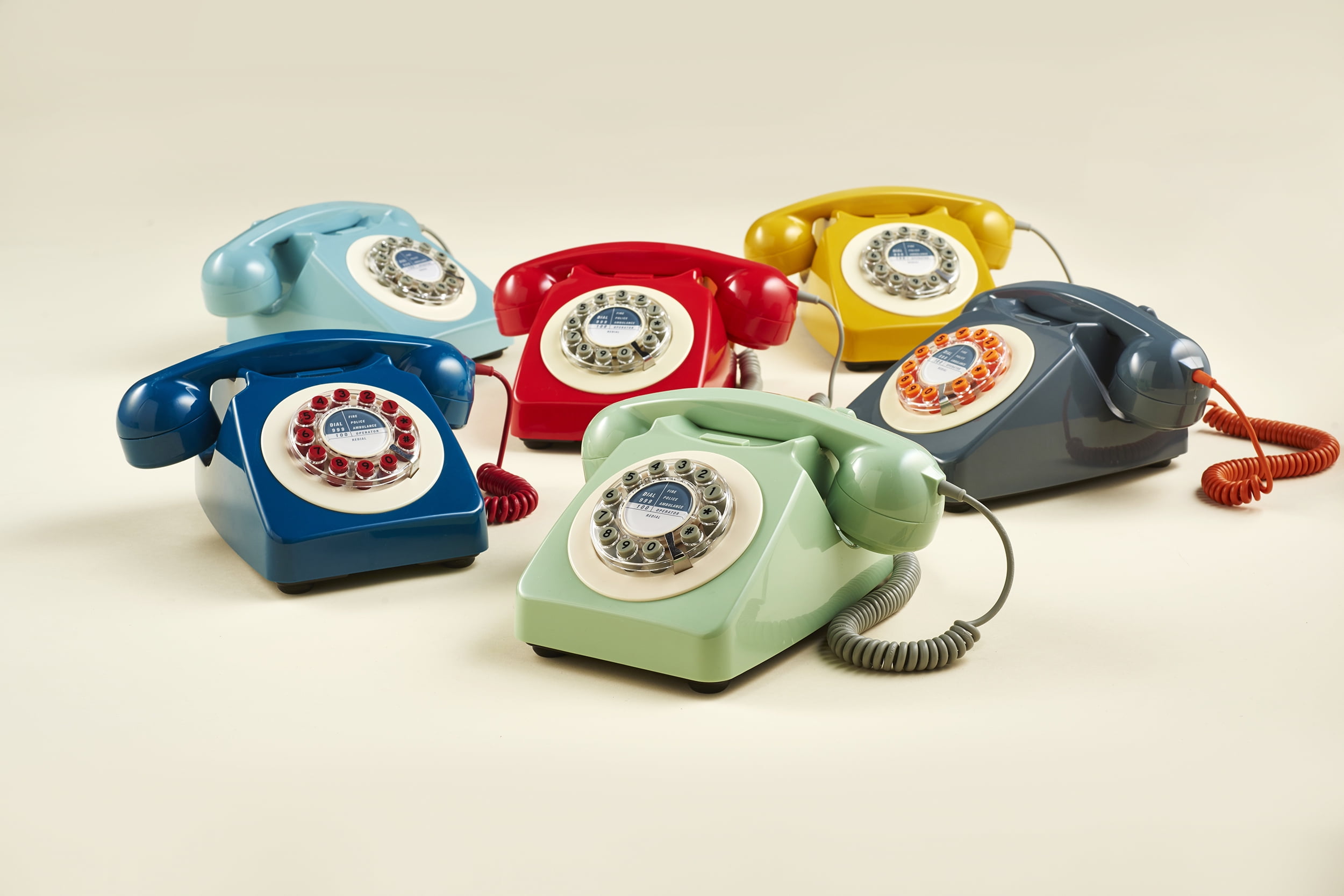 Retro 746 Series Rotary Corded Landline Phone