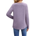 thumbnail image 5 of UVN Lace Blouses for Women V Neck Long Sleeve Shirts Fall Trendy Casual Tunic Tops, 5 of 9