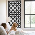 thumbnail image 2 of Black Rhombus Window Privacy Film, Retro Abstract Geometric Pattern Static Cling UV Sun Blocking Heat Control Window Tint Day and Night, Non-Adhesive One Way Windows Privacy Cover 23.6''x59'', 2 of 7
