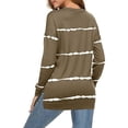 thumbnail image 2 of Women's Tie-Dye Printed Striped Sweatshirts Round Neck Loose Long-Sleeved Shirts Tops, 2 of 2