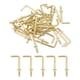 thumbnail image 1 of Ganchos en ángulo recto Uxcell, 50 piezas, ganchos en forma de L de 7/8" atornillables, ganchos de metal en ángulo recto, dorado, 1 of 7
