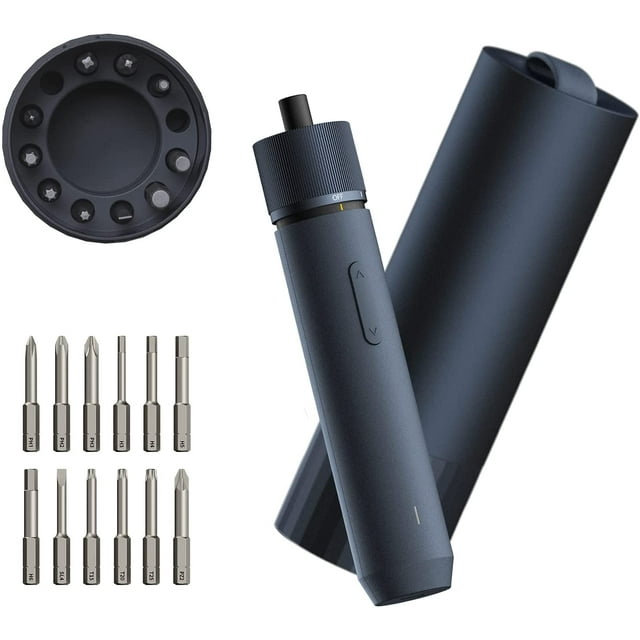 Destornillador eléctrico, juego de destornilladores inalámbricos de 3,6 V, diseño todo en uno, cable de carga USB-C, manual y eléctrico, luz LED sin sombras, 3 pares