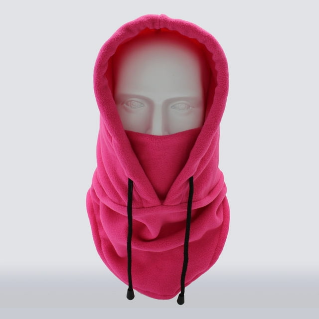 Men Women Winter Balaclava Warm Soft Fleece Drawstring Neck Gaiter Cycling Hiking Running Outdoors Hat