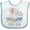 White and Blue, variant on Inktastic Big Sis Cute Elephants with Moon and Stars Girls Baby Bib