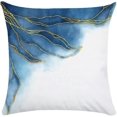 thumbnail image 3 of Waterproof Cushion Covers Set of 4, Decorative Throw Pillow Cover, Water Resistant Scatter Pillowcase 45X45cm for Garden Living Room Sofa Blench (Wave, 3 of 4