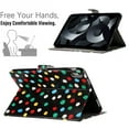 thumbnail image 3 of ELEHOLD Leather Case for iPad 10th Gen 10.9" 2022, Cute Point Pattern with Card Slots Auto Wake/Sleep Function Cover Kickstand Magnetic Clasp Shockproof Protective Case, Black + Colorful, 3 of 8