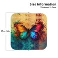 thumbnail image 2 of Leather Coasters with Heat-resistant for Drinks, Vibrant Rainbow Butterfly A Cup Coasters Cup Pad Mat for Tabletop Protection, Coffee Table, Office Desk and Housewarming Gift, 2 of 5