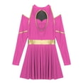 thumbnail image 6 of TiaoBug Women's School Musical Party Dress Halloween Cheerleading Costume Fancy Dress Cosplay Uniform Dresses Hot Pink S, 6 of 7