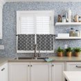 thumbnail image 6 of Kitchen Curtains Set, Black Grey Kitchen Curtains and Valances Set, Morocco Modern Geometric Ethnic Art Rod Pocket Tier Curtains 24 Inch Length for Cafe/Bedroom Windows, 6 of 6