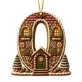 thumbnail image 3 of Christmas Letter Ornament, 3.15 x 1.97in Gingerbread House Initial Hanging Decoration, Acrylic A-Z Choice for Christmas Tree, Wreath, Stocking and Holiday Gift, 3 of 8