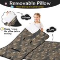 thumbnail image 3 of Camo and Cattail Grey Pattern Teens Toddler Nap Mat with Pillow, Sleeping Mat Bag for Preschool Daycare 60"x20", 3 of 6