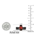 thumbnail image 3 of Dazzlingrock Collection 12X6mm Marquise Garnet & Round Black Diamond Engagement Ring Set for Women (0.30 ctw, Color Black, Clarity Opaque) in Black Rhodium Plated 18K White Gold, Size 7, 3 of 4